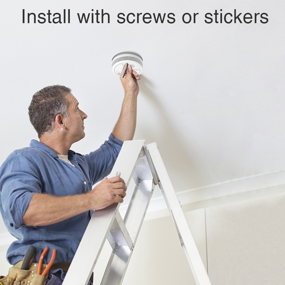 WIFI graffiti smart smoke alarm network smoke detector APP mobile phone alarm
